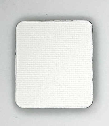 White woven square mat on a gray background